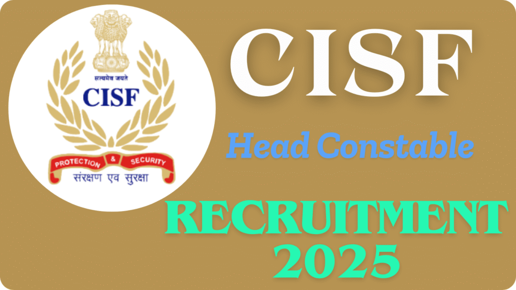 CISF HC Sports Quota Recruitment 2025