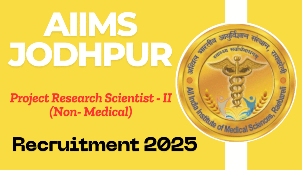 AIIMS Jodhpur Project Research Scientist